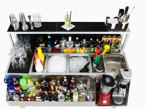 Mobile Cocktailstation 150cm "modern & hochwertig"