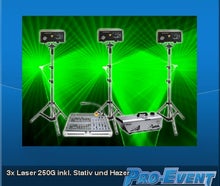 3x Laser 250G inkl, Stativ und Hazer
