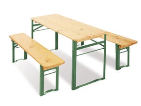 Miete 8-Zahle 6! Kinder-Bierzeltgarnituren, Kinder-Bierzelttische, Kinder-Festzeltgarnituren, Kinder-Bierzeltbänke, Kinder-Bänke Eine Garnitur besteht aus 1 Tisch (110cm x 40cm, Tischhöhe 54cm) und 2 Sitzbänken (110cm x 20cm, Sitzhöhe 36cm)