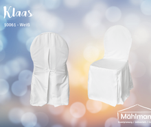 Stuhlhusse/ Überzug - weiß - Bestickungen - zierliche Details - elegant - modern - Hochzeit & Event - Versand