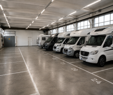 Wohnmobil Hallen-Stellplatz, Wohnmobil Stellplatz Innenbereich
