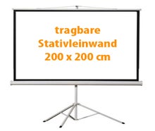 Beamer Leinwand 2 x 2 m