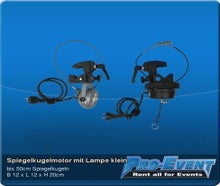 Spiegelkugelmotor mit Lampe klein