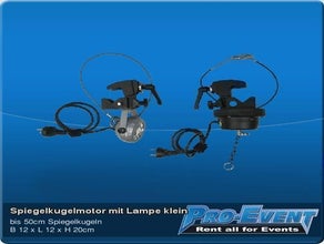 Spiegelkugelmotor mit Lampe klein