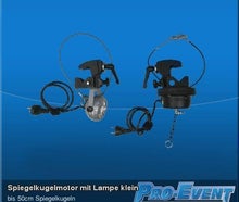 Spiegelkugelmotor mit Lampe klein