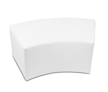 Loungebank / Sitzbank / Hocker halbrund WAVE weiß