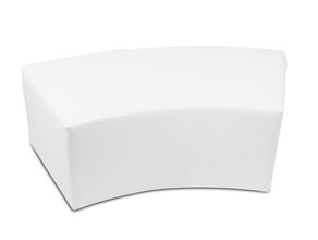 Loungebank / Sitzbank / Hocker halbrund WAVE weiß