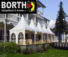 Pagode / Zelt mit elegantem Spitzdach und abnehmbaren Seitenwänden 5x5 m