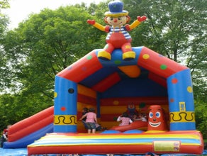 Hüpfburg Klatschender Clown Multifun mit Rutsche