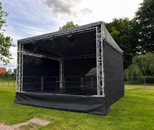 Mobiles Bühnendach 6x5m ca. 4m hoch inkl. Planen und Gaze
