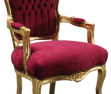 Thron Golden / Sessel Gold / Stuhl Gold / Barocksessel / Weihnachtssessel