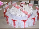 Event Paket für Ihren Abiball / Abifeier á 10 Personen: Tisch Ø 180 cm inkl. Bankett-Stühle mit Hussen, Tischdecke und Servietten - Galerie - Bild 1