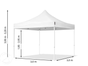 Partyzelt / Pavillon / Klappzelt 3x3m weiß - Galerie - Bild 2