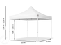 Partyzelt / Pavillon / Klappzelt 3x3m weiß - Galerie - Bild 2