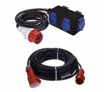 16A Unterverteilung inkl. 10m 16A Kabel | Kraftstromverteilung für Events mieten