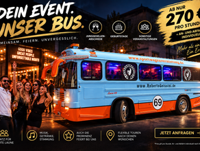 Partybus Party Liner 69 für Junggesellenabschiede - Hochzeiten - Geburtstage - Firmenfeiern - usw