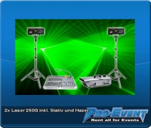 2x Laser 250G inkl, Stativ und Hazer