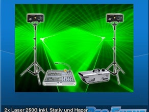 2x Laser 250G inkl, Stativ und Hazer