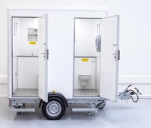 Toilettenwagen mieten – 2 WC, Warmwasser & Heizung | Optional mit Tanks
