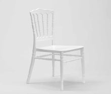 Miete 8 - Zahle 6!  Elegante weiße Stühle, Hochzeitsstühle, Stuhl, Modell Napoleon Tiffany  - Weiß, Kunststoff