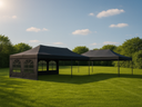 Faltpavillon 3x6 m schwarz