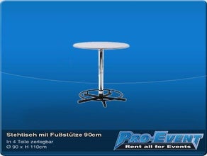 Stehtisch 90cm mit Fußstütze