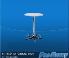 Stehtisch 90cm mit Fußstütze