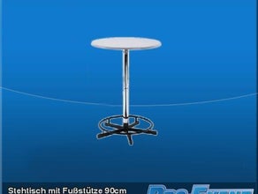 Stehtisch 90cm mit Fußstütze