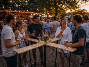 Premium Outdoor-Stehtisch für Sommerfest, Vereinsfeier & Gartenparty mieten
