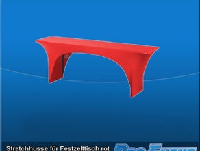 Stretchhusse für Festzelttisch rot