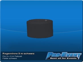 Regenrinne 3 m schwarz
