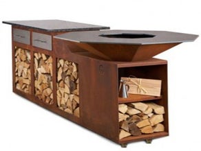 Feuerschale und Grill mit Theke F4