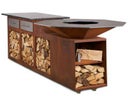 Feuerschale und Grill mit Theke F4