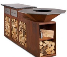 Feuerschale und Grill mit Theke F4