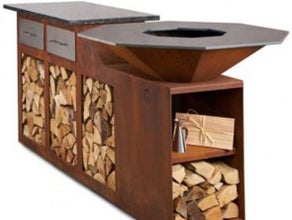 Feuerschale und Grill mit Theke F4