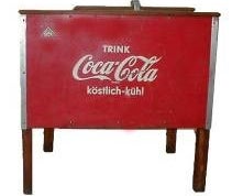 Coca Cola Kühltruhe, Kühlbox, Kühlschrank, Mobil, Antik