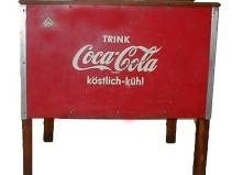 Coca Cola Kühltruhe, Kühlbox, Kühlschrank, Mobil, Antik