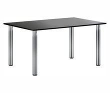 Sitztisch Genf, chrom-schwarz 150 x 80 cm H 73cm / B 150cm / T 80cm
