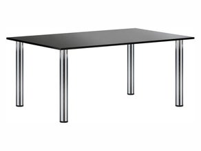 Sitztisch Genf, chrom-schwarz 150 x 80 cm H 73cm / B 150cm / T 80cm