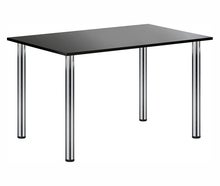 Sitztisch Genf, chrom-schwarz 150 x 80 cm H 73cm / B 150cm / T 80cm