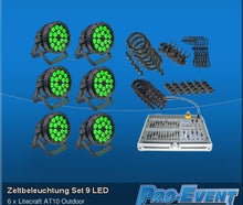 Zeltbeleuchtung Set 9 LED (je 6 Stück)