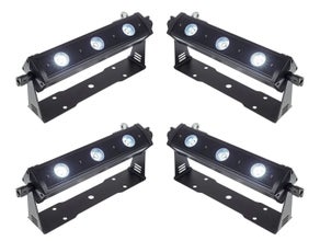 Scheinwerferset I – 4x LED Scheinwerfer mieten (HEX LED – RGBWA+UV) LED Lichtanlage Lichttechnik Licht Partybeleuchtung Scheinwerfer