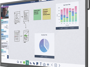 Clevertouch IMPACT Plus 86" 4K TFT LCD-Display mit Hubmast