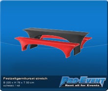Festzeltgarniturset stretch rot/schwarz