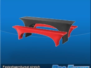Festzeltgarniturset stretch rot/schwarz