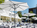 Sonnenschirm 3 m weiß – Marktschirm, Großschirm, Terrassenschirm, Schattenspender - Galerie - Bild 1