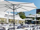 Sonnenschirm 3 m weiß – Marktschirm, Großschirm, Terrassenschirm, Schattenspender - Galerie - Bild 1