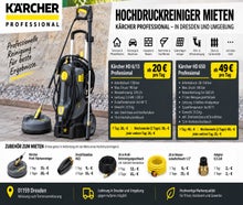 Vermietung KÄRCHER PROFESSIONAL HOCHDRUCKREINIGER MIETEN – AB 20 €