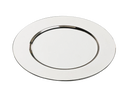 Platzteller Ø 31 cm Edelstahl, hochglanzpoliert, Rand eingerollt