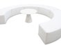 Sitzbank halbrund / Loungebank / Hocker WAVE weiß - Galerie - Bild 4